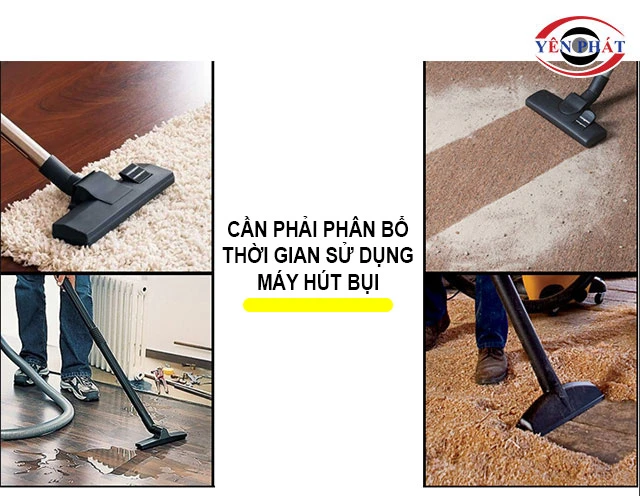 phân bổ thời gian dùng máy hút bụi