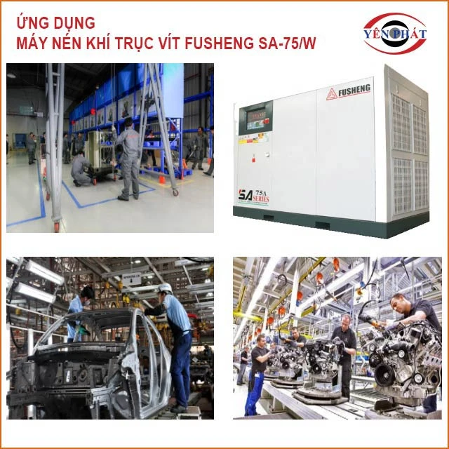 Ứng dụng của máy nén khí trục vít Fusheng SA-75A/W