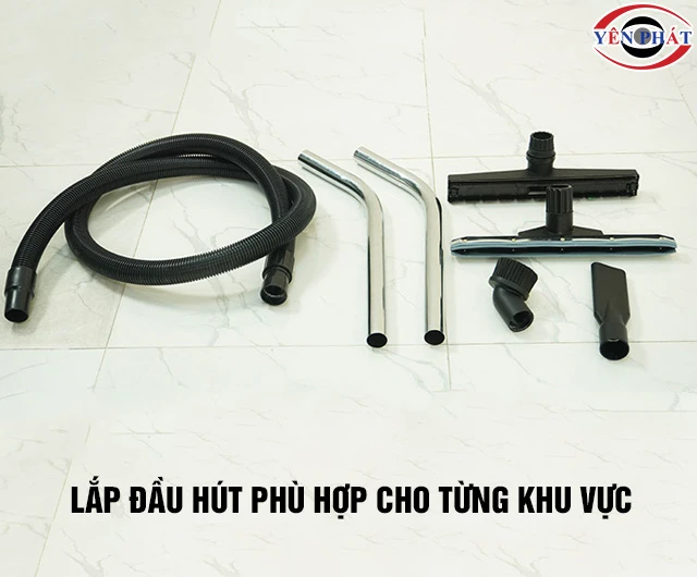 Lắp phụ kiện máy hút bụi hút nước công nghiệp Palada PD40