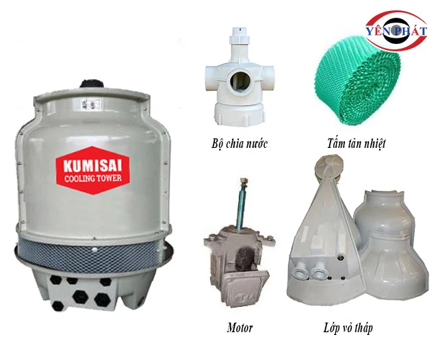 cấu tạo tháp giải nhiệt Kumisai KMS 10RT