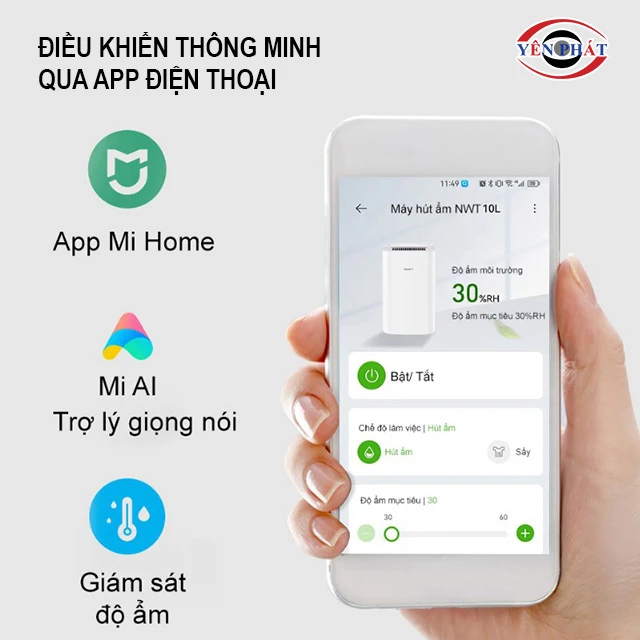 kết nối máy hút ẩm Xiaomi với app
