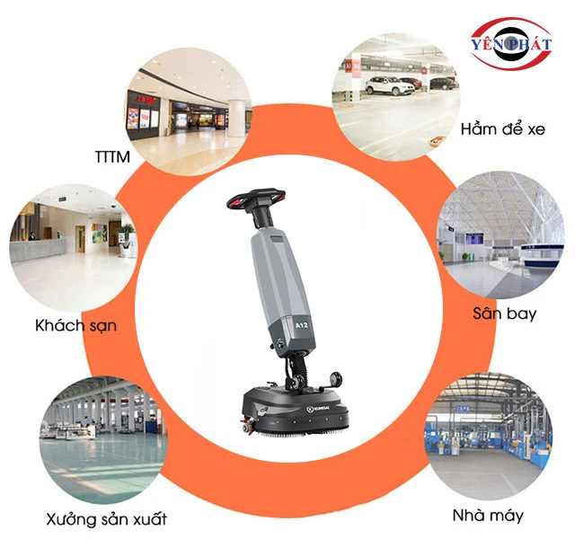 ứng dụng máy chà sàn liên hợp Kumisai KMS-A12