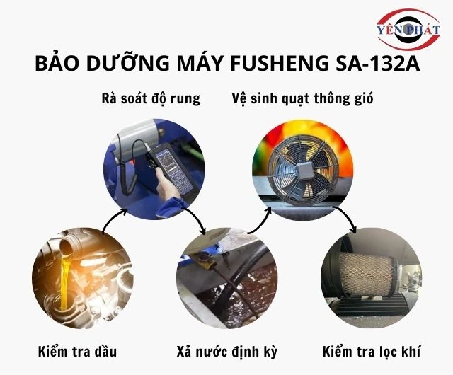 Bảo dưỡng máy nén khí trục vít SA-132A thường xuyên