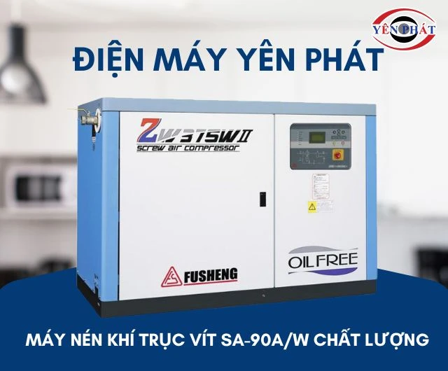 Mua máy nén khí trục vít SA-90A/W tại yên Phát