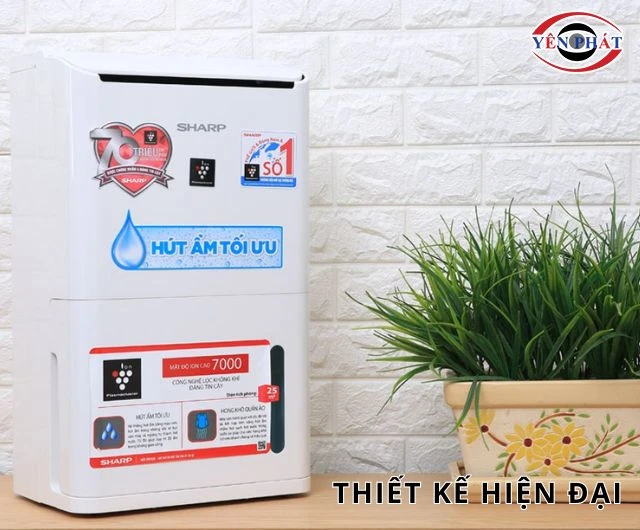 Review máy hút ẩm Sharp DW-D12A-W thiết kế sang trọng, hiện đại