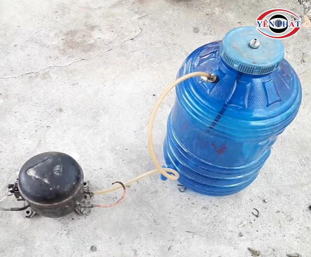 Cách chế lốc tủ lạnh thành máy rửa xe