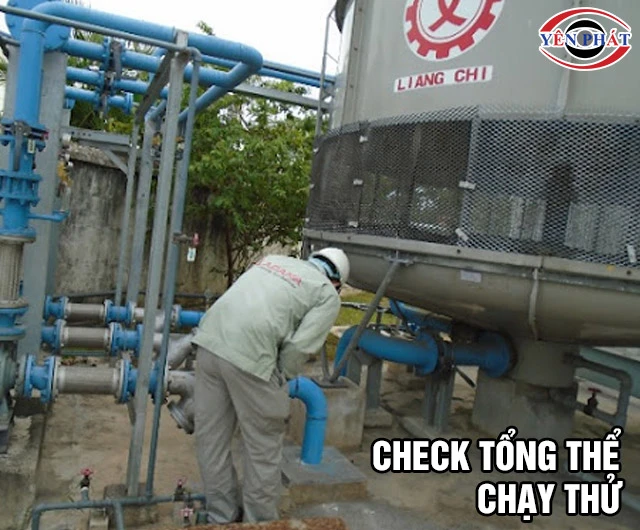 Chạy thử tháp bảo dưỡng tháp giải nhiệt