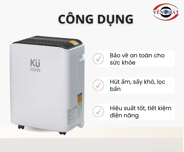Máy hút ẩm có 3 công dụng chính