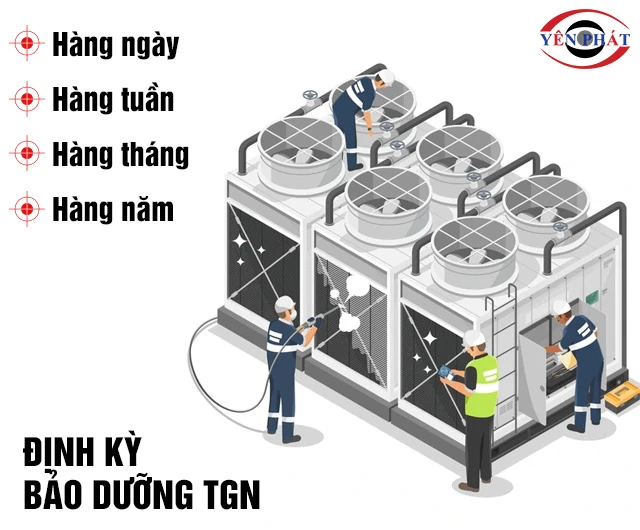 Định kỳ bảo dưỡng tháp giải nhiệt