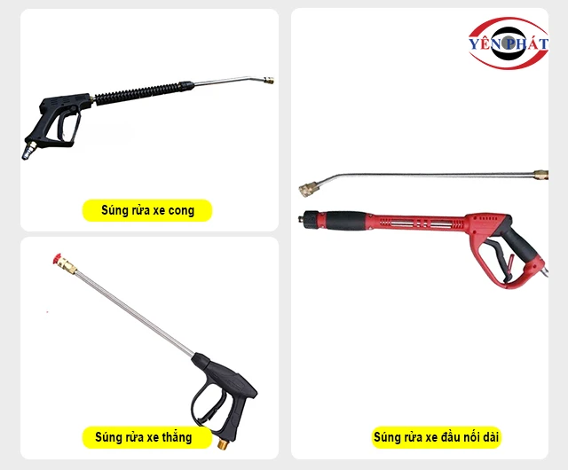 phân loại súng rửa xe Theo kiểu dáng