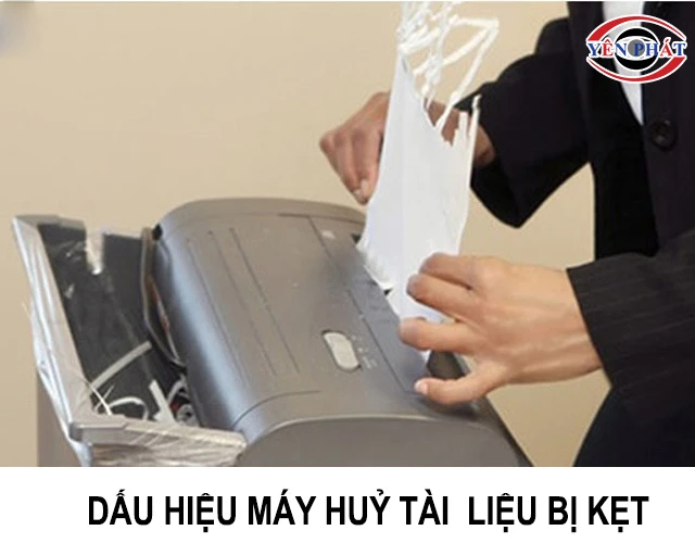 Dấu hiệu máy hủy tài liệu bị kẹt giấy