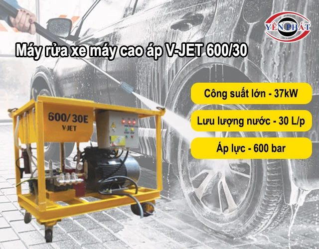 công suất của máy rửa xe V-JET 600/30