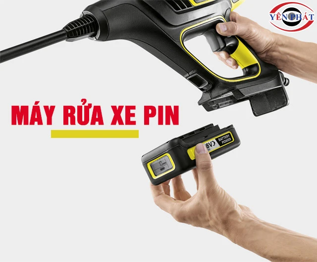 Máy rửa xe chạy pin