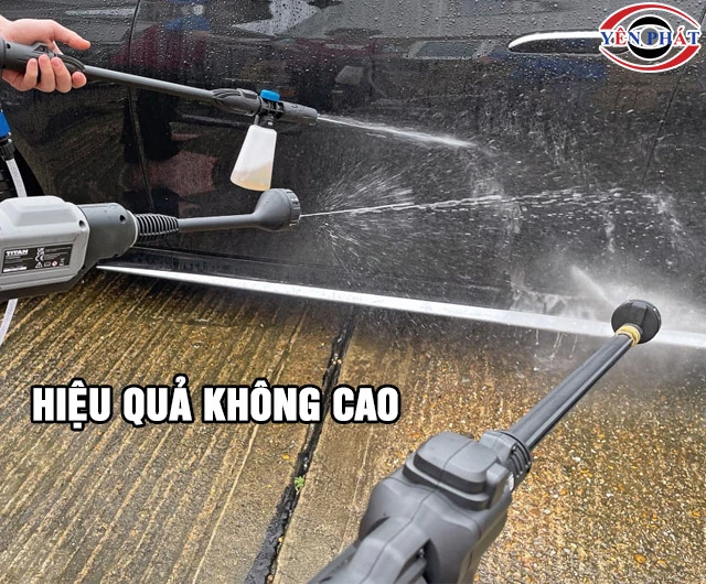 Nhược điểm Máy rửa xe pin