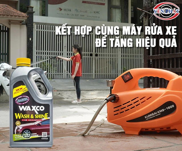 Cách dùng nước rửa xe Waxco