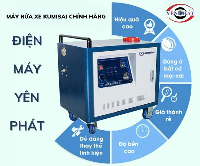 Mua máy rửa xe hơi nước nóng Kumisai KMS2022 tại Yên Phát