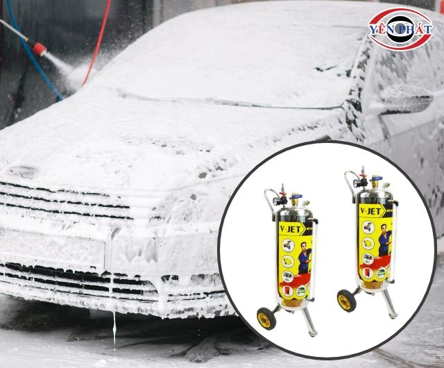 Quy trình rửa xe bằng bình bọt tuyết V-jet PR_24