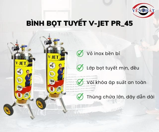 Bình bọt tuyết V-jet PR_45 mang nhiều ưu điểm nổi bật
