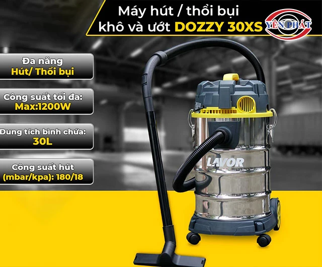 Máy hút bụi kho xưởng khô ướt Lavor Dozzy 30XS