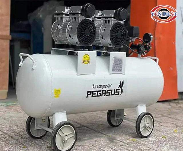 máy nén hơi không dầu Pegasus TM- OF750x2- 70L