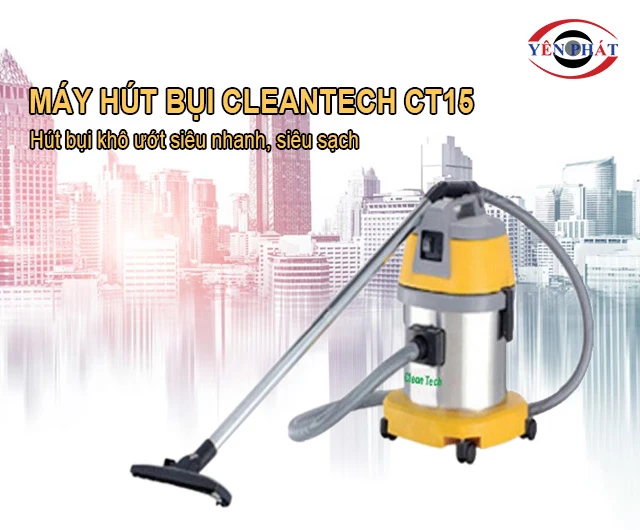 Máy Hút Bụi nhà xưởng khô ướt Cleantech CT15