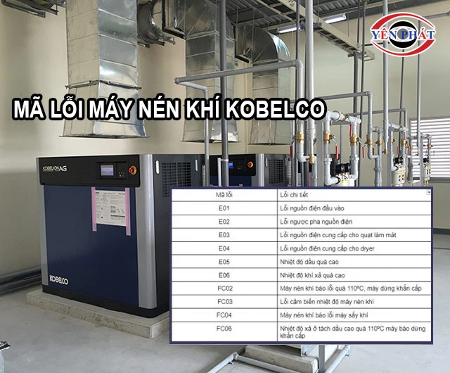 Mã lỗi máy nén khí Kobelco