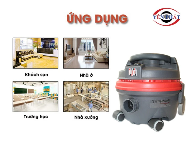 Ứng dụng của máy hút bụi Typhoon Zio