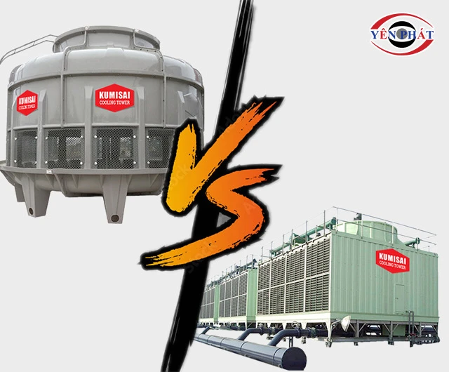 So sánh Tháp tản nhiệt tròn và vuông