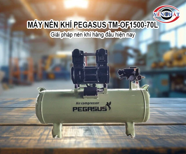 máy nén hơi không dầu Pegasus TM-OF1500-70L