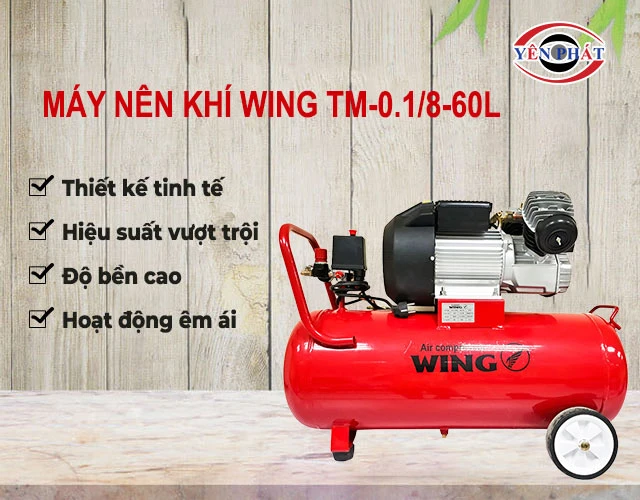 ưu điểm của Máy nén khí đầu liền Wing TM-0.1/8-60L