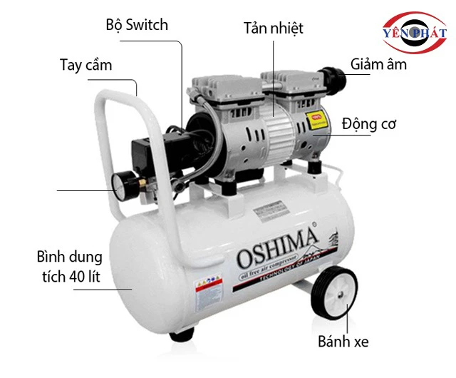 Cấu tạo máy nén khí không dầu