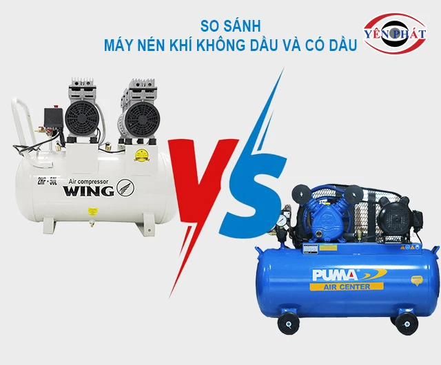So sánh máy nén khí không dầu và có dầu