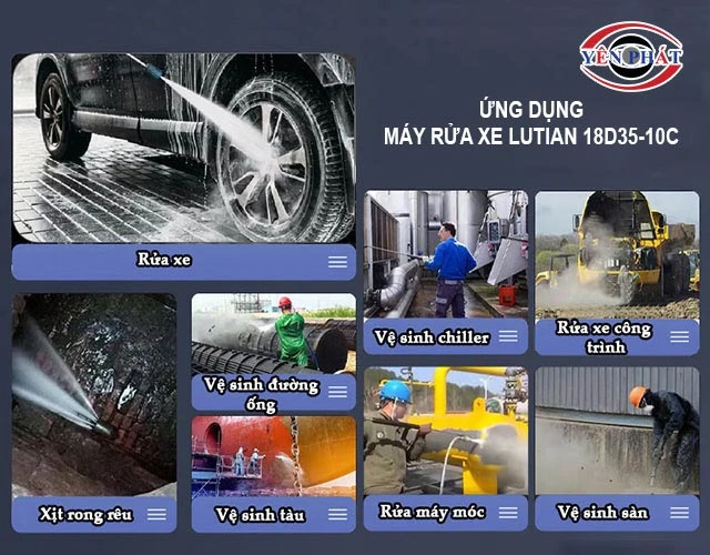 Ứng dụng của máy rửa xe dầu Diesel LUTIAN 18D35-10C
