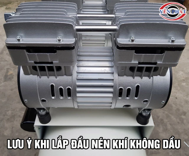 Lưu ý lắp đầu nén khí không dầu giảm âm Wing OF750