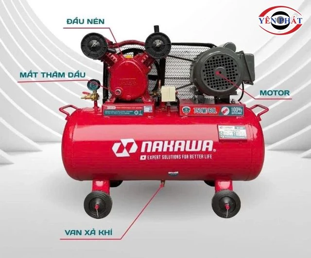 Máy hơi nén khí Nakawa NK1060PRO dung tích lớn