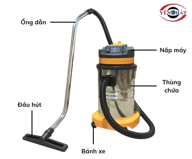 Máy hút bụi Palada PD30 có cấu tạo đơn giản