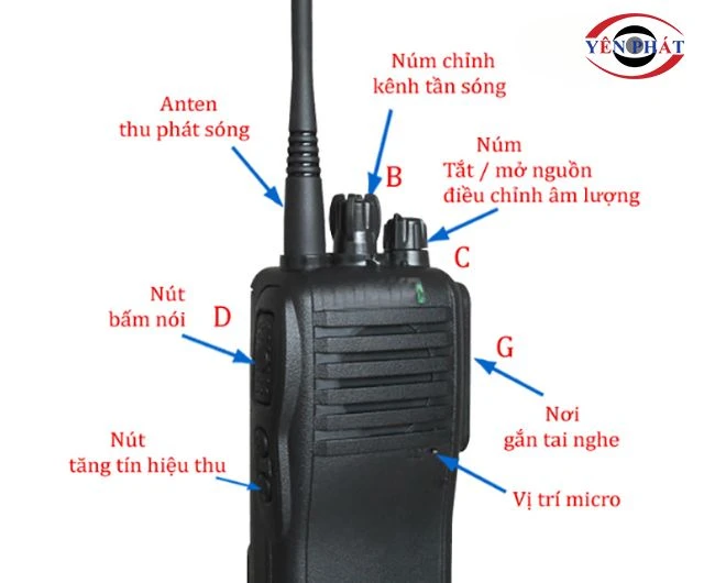 Máy bộ đàm UHF có cấu tạo đơn giản