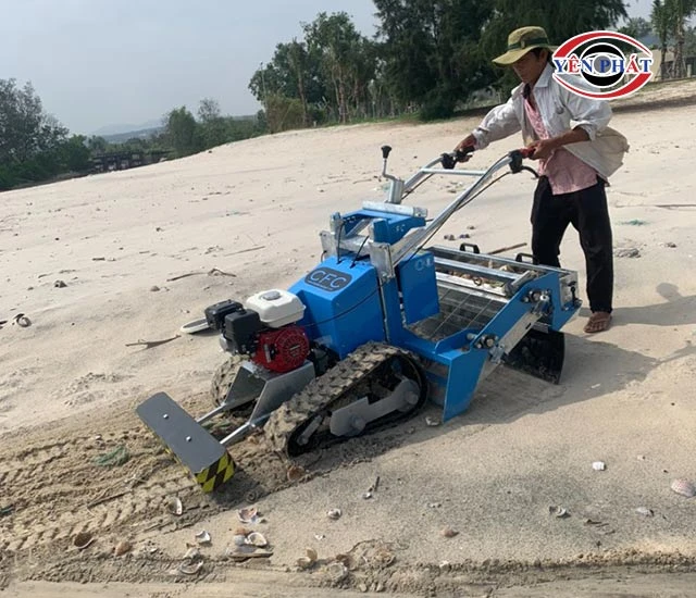 Máy quét rác bãi biển đẩy tay