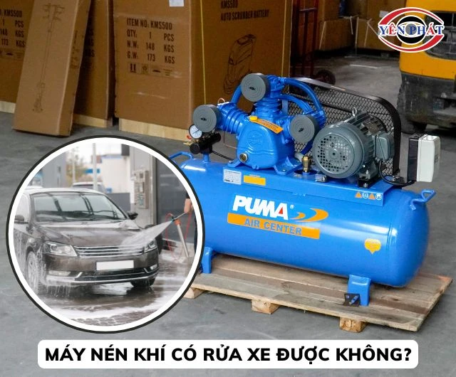 Máy nén khí không rửa xe được