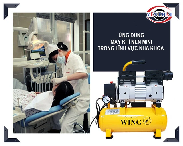Ứng dụng của máy khí nén mini trong ngành nha khoa