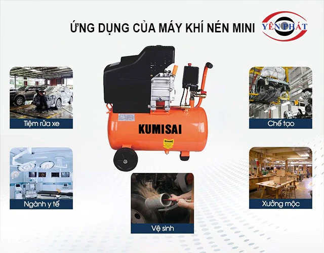 Ứng dụng của máy khí nén mini 