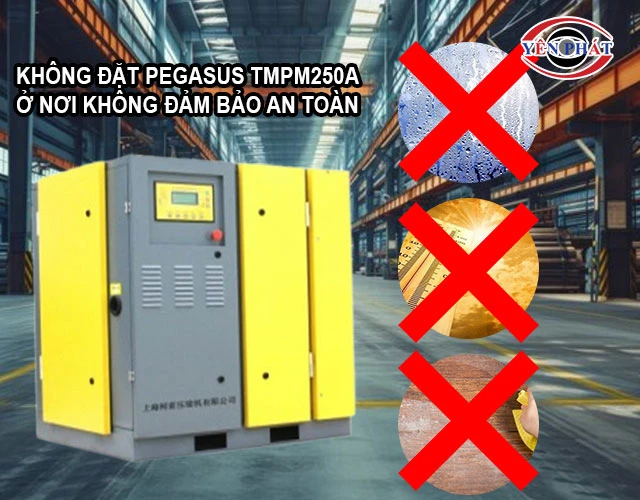 chú ý nơi đặt máy nén khí