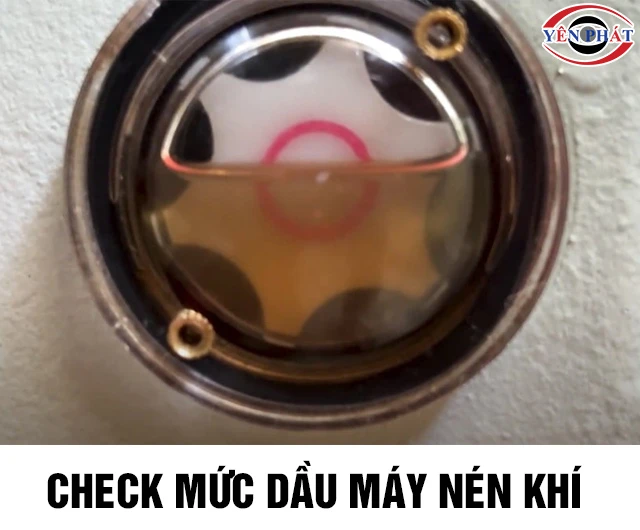 Cách sử dụng máy nén khí mini check mức dầu máy nén khí