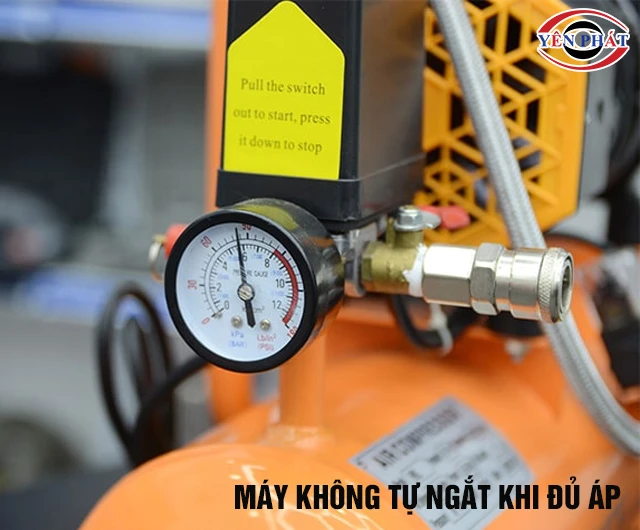 Lỗi máy nén khí không tự ngắt khi đủ áp