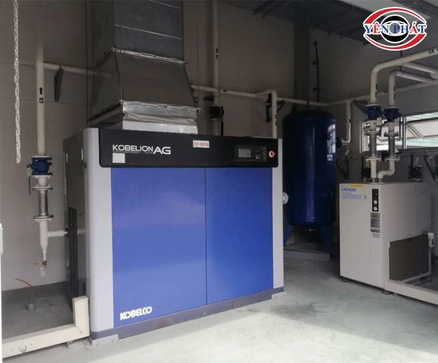 Máy nén khí Kobelco 100HP - 75kW hiện đại