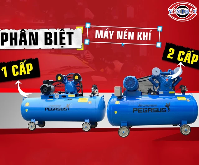 Phân biệt máy nén khí 1 cấp và 2 cấp