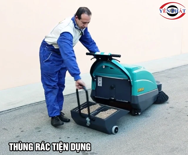 Thùng rác xe quét rác nhà xưởng đẩy tay Kobra 550 EB