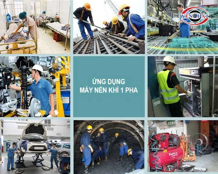 Ứng dụng thực tế của Máy nén khí 1 pha