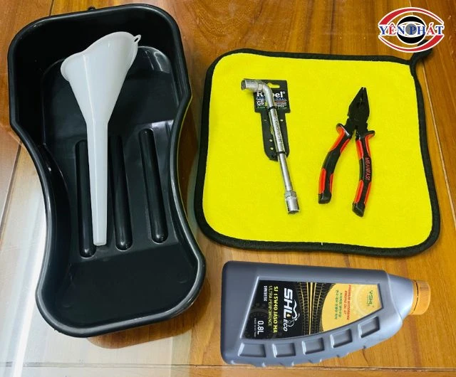 Dụng cụ cần chuẩn bị để thay dầu máy nén khí