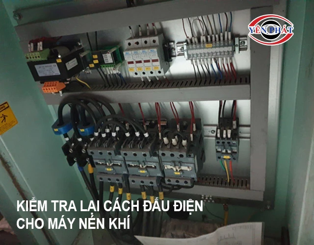 kiểm tra cách Đấu điện cho máy nén khí